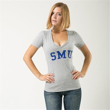 W REPUBLIC W Republic Game Day Womens Tee SMU; Heather Grey - Extra Large 501-150-HGY-04